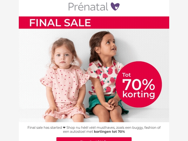 Final sale is here 💌 Tot wel 70% korting!