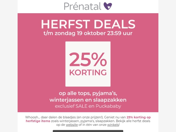 Herfst deals alert 🍂 25% korting op cosy favorieten!