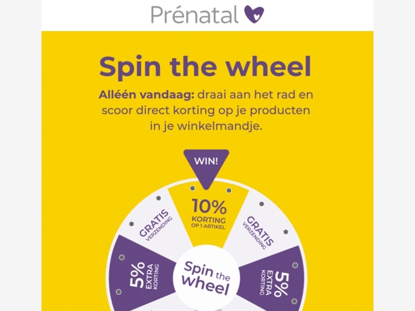 🎡 Alleen vandaag: draai aan het rad & maak kans op extra korting!