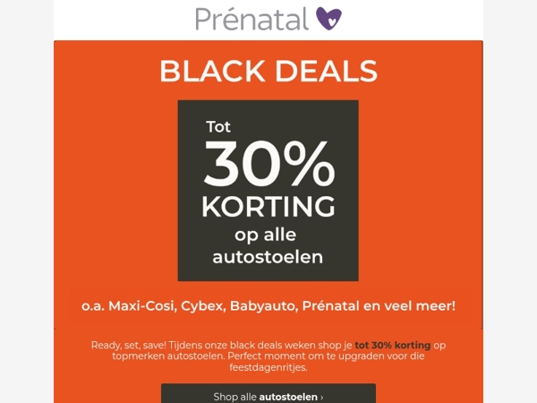 Nieuwe fase, nieuwe autostoel: tot 30% korting🚗