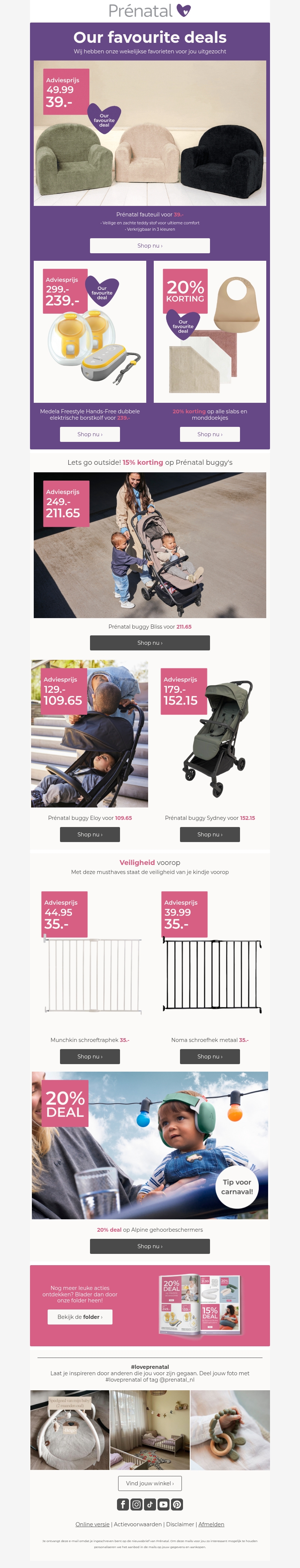 Nieuwe folder favorieten ✨Korting op Prénatal fauteuils, Medela en meer Nieuwe folder favorieten ✨Korting op Prénatal fauteuils, Medela en meer