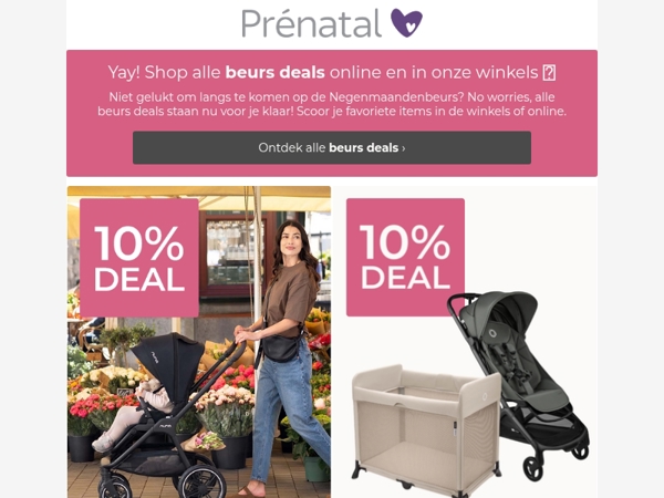 Mail, shop nu al onze beurs deals 💜