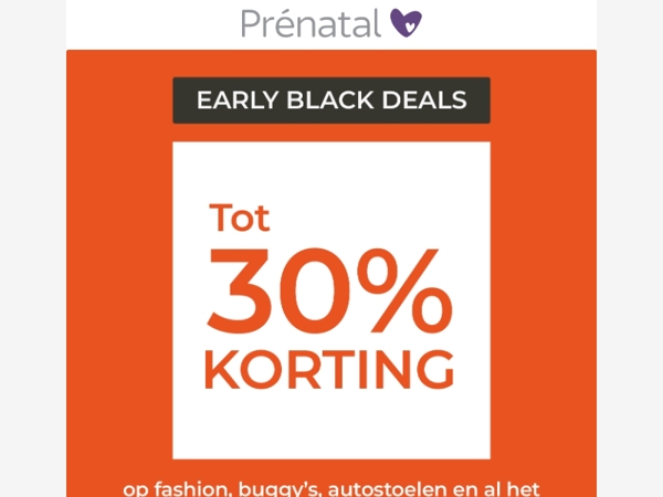 Psst… wij hebben early black deals! 🖤
