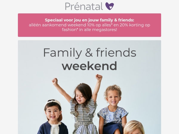 Mail pak nu jouw unieke korting – voor jou én je family & friends 💜