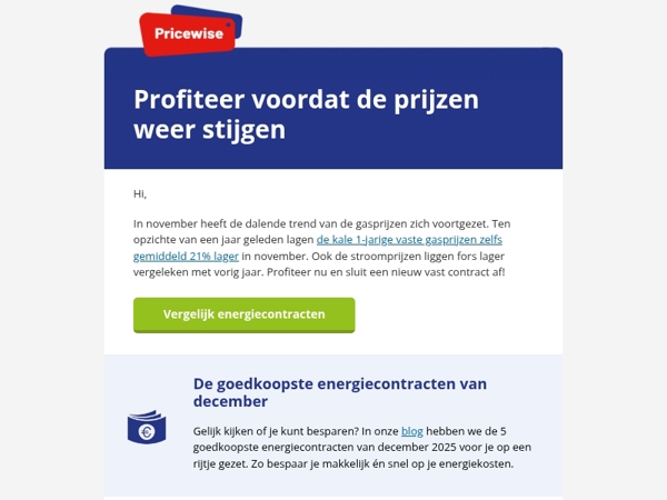 Gasprijs 21% gedaald in één jaar 📉