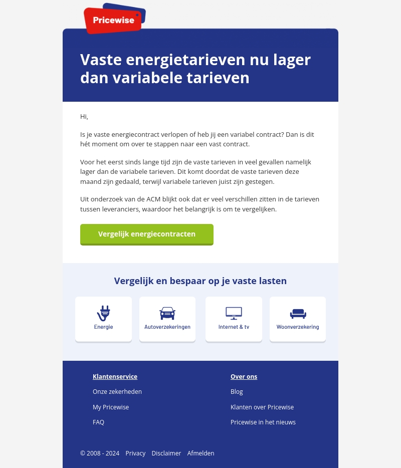 Bespaar met een vast energiecontract Bespaar met een vast energiecontract