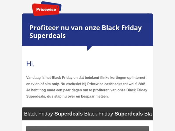 💸 Black Friday Superdeals: tot € 280 cashback