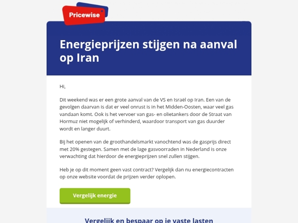 Energieprijzen stijgen na aanval op Iran