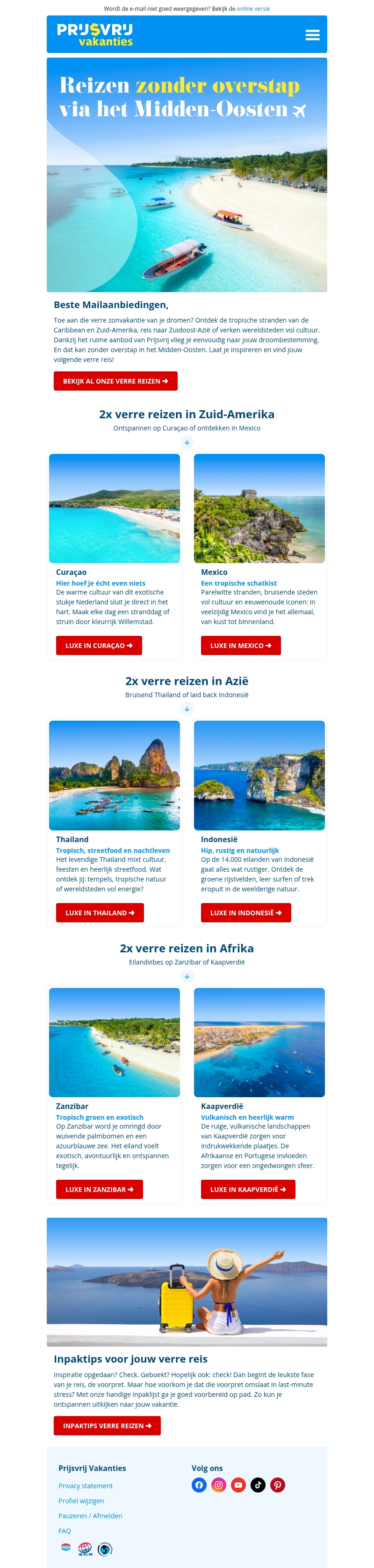 Vijf verre zonvakanties zonder overstap in het Midden-Oosten ✈️ Vijf verre zonvakanties zonder overstap in het Midden-Oosten ✈️