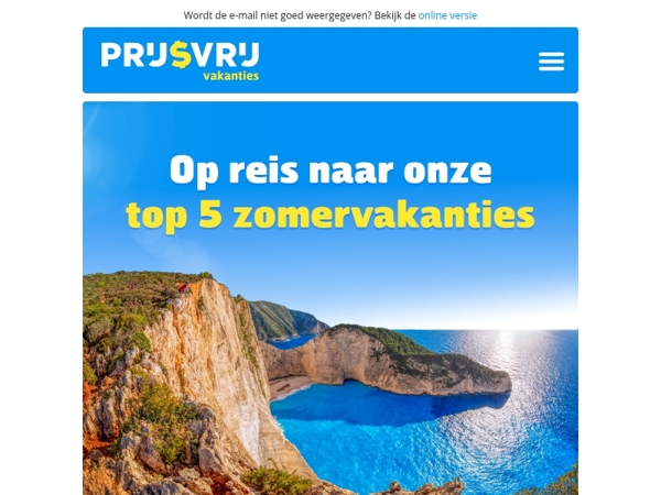 Ontdek dé top 5 zomervakanties! ☀️