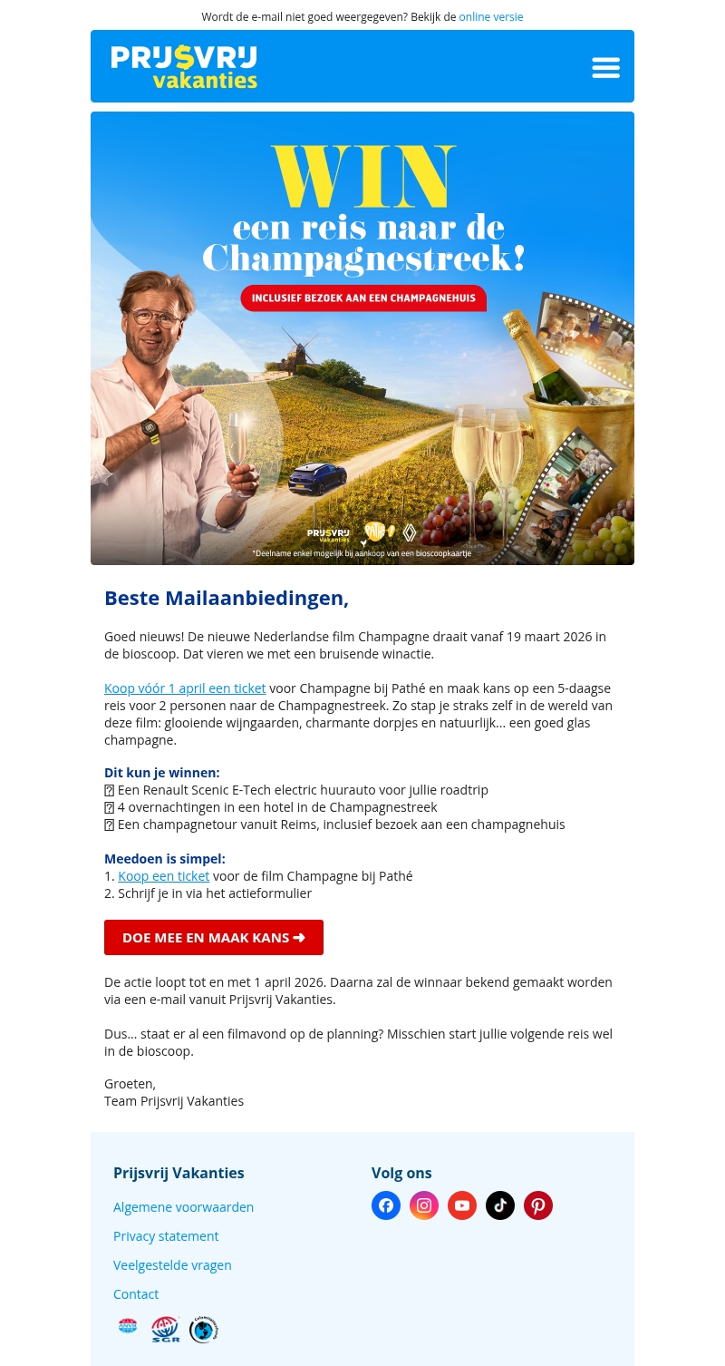 Win een reis naar de Champagnestreek 🍾 Win een reis naar de Champagnestreek 🍾
