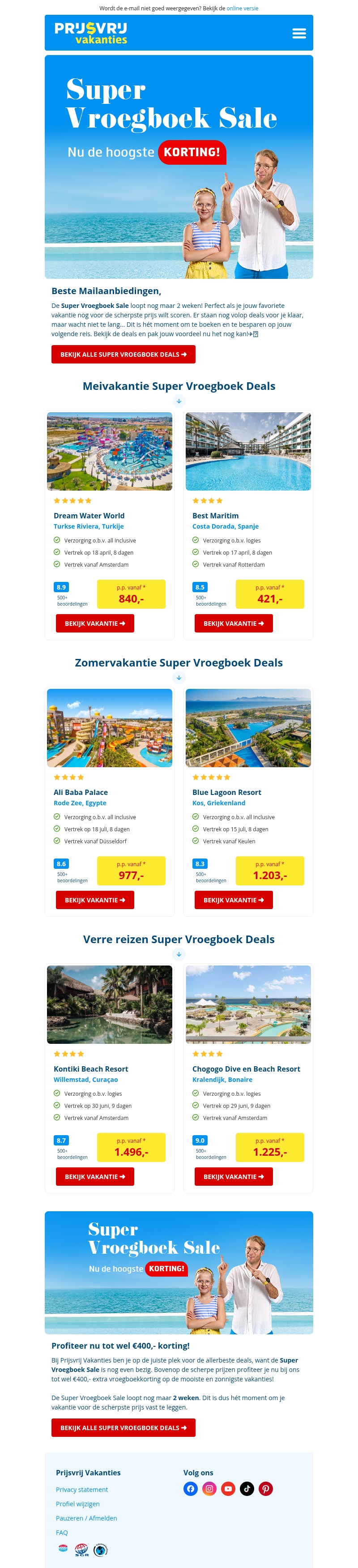 TEST: Nog 2 weken: Sla nu je slag in de Super Vroegboek Sale ☀️ TEST: Nog 2 weken: Sla nu je slag in de Super Vroegboek Sale ☀️