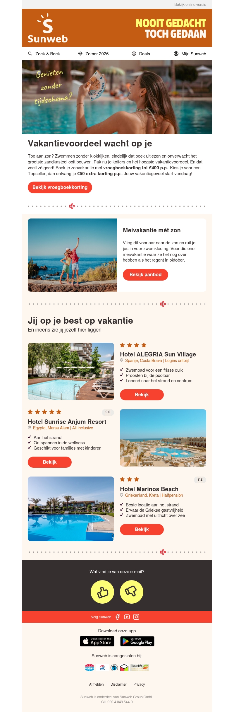 Vroegboekkorting: €400 + €50 p.p. Vroegboekkorting: €400 + €50 p.p.