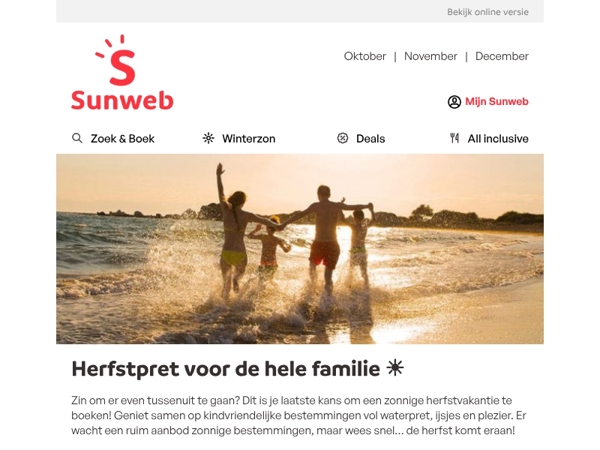 Zin in een zonnige herfstvakantie?