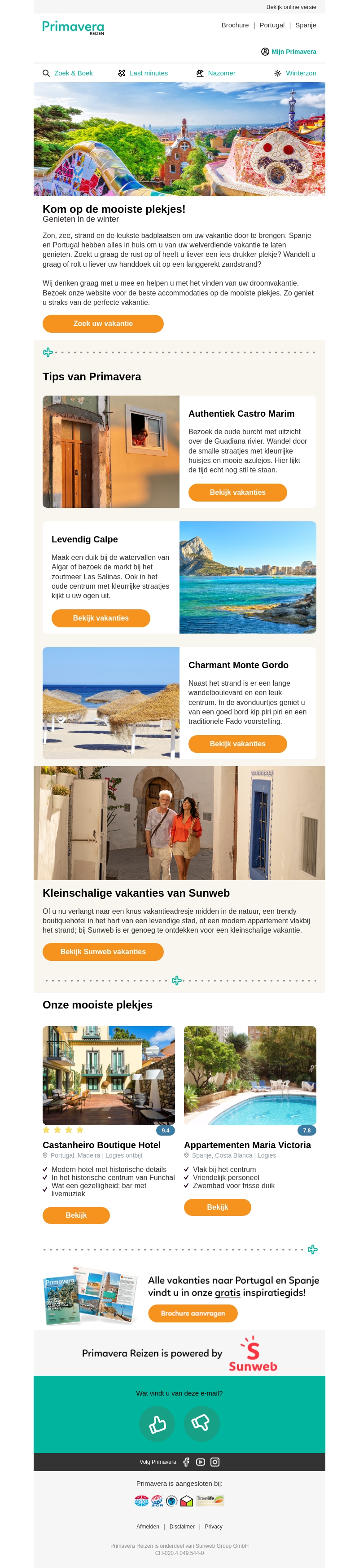 De warme winterzon gluurt al om de hoek! De warme winterzon gluurt al om de hoek!