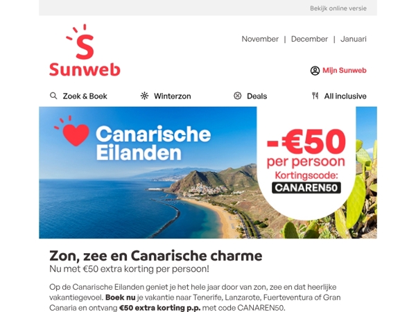 Ontsnap naar de Canarische zon