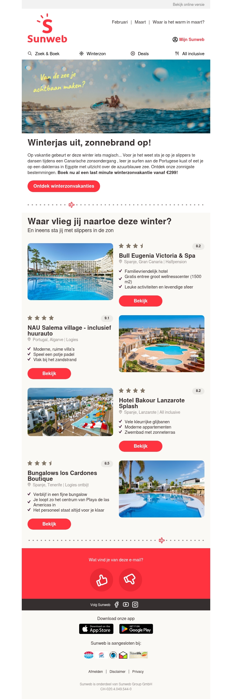 Last minutes vanaf €299 Last minutes vanaf €299
