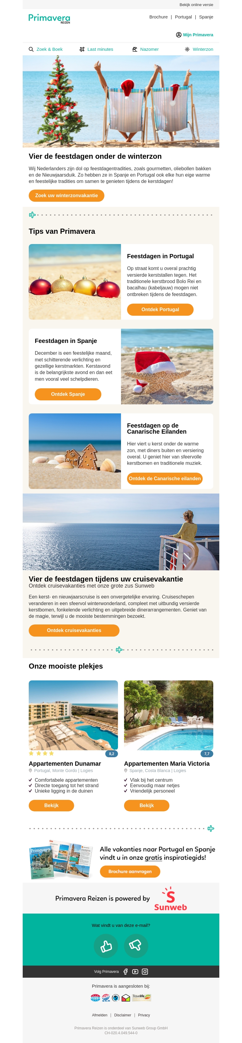 Waar brengt u de feestdagen door? Waar brengt u de feestdagen door?