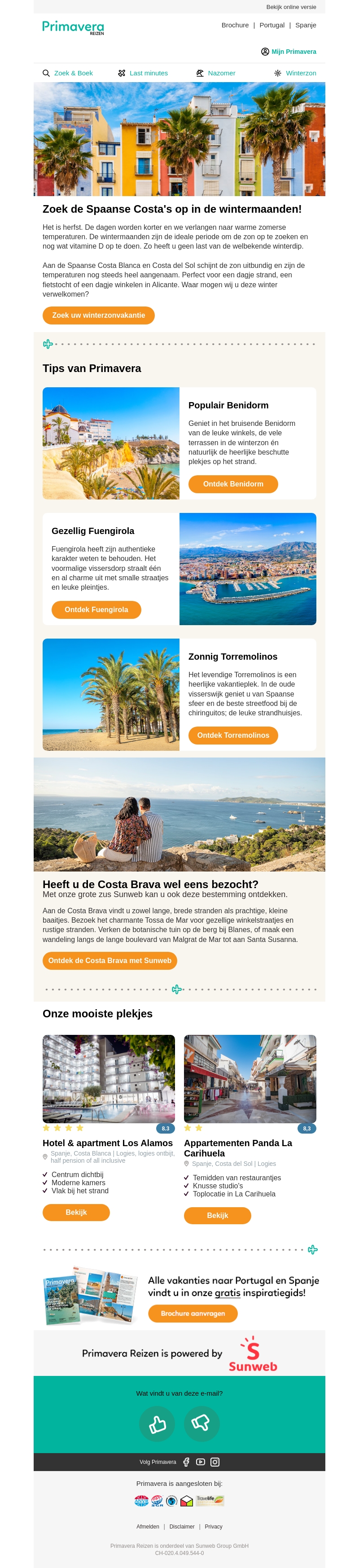 Zien wij u deze winter in Spanje? Zien wij u deze winter in Spanje?