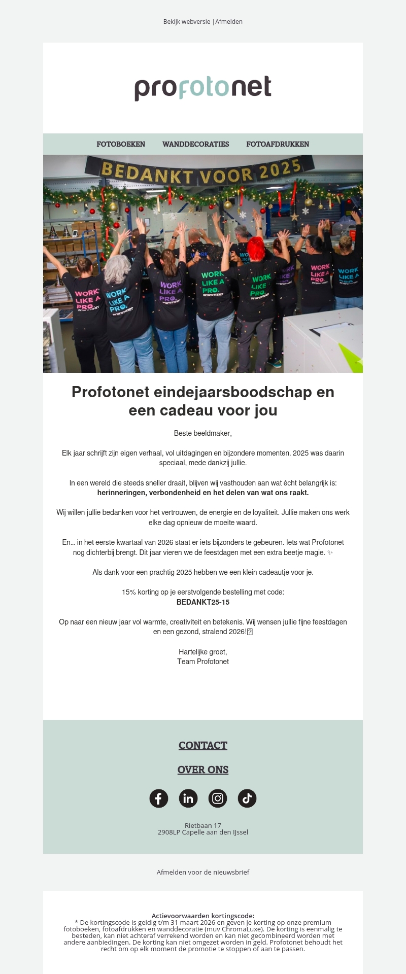 Profotonet eindejaarsboodschap en een cadeau voor jou Profotonet eindejaarsboodschap en een cadeau voor jou