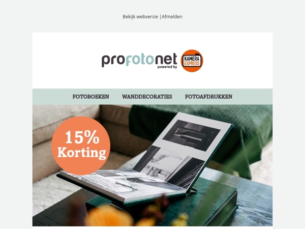 Nu tijdelijk 15% korting op onze premium fotoboeken 📸
