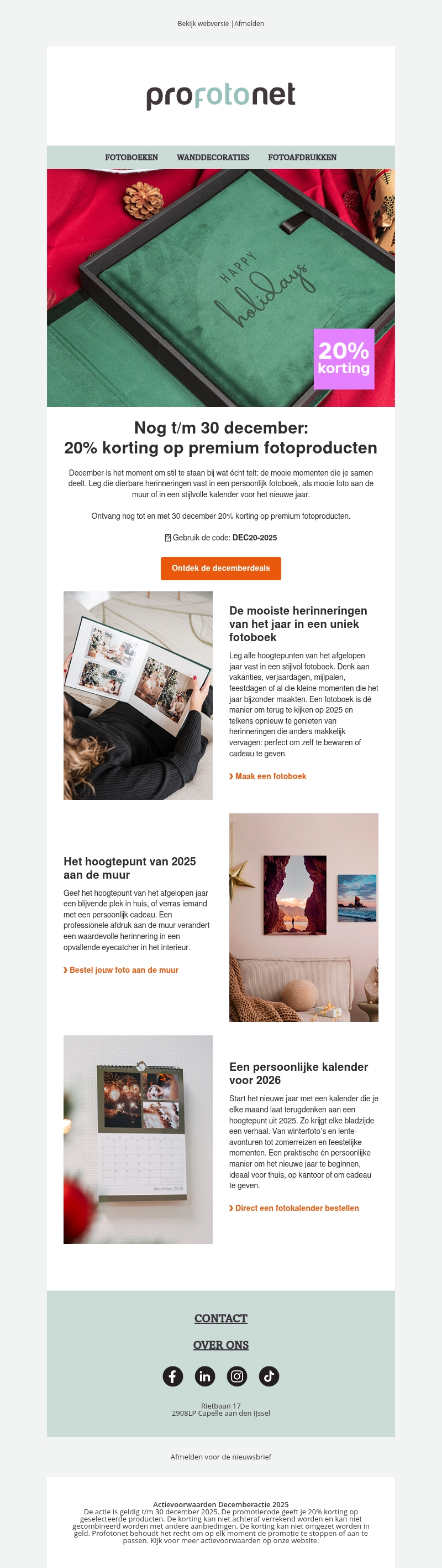 Maak december extra persoonlijk met een blijvende herinnering! Maak december extra persoonlijk met een blijvende herinnering!