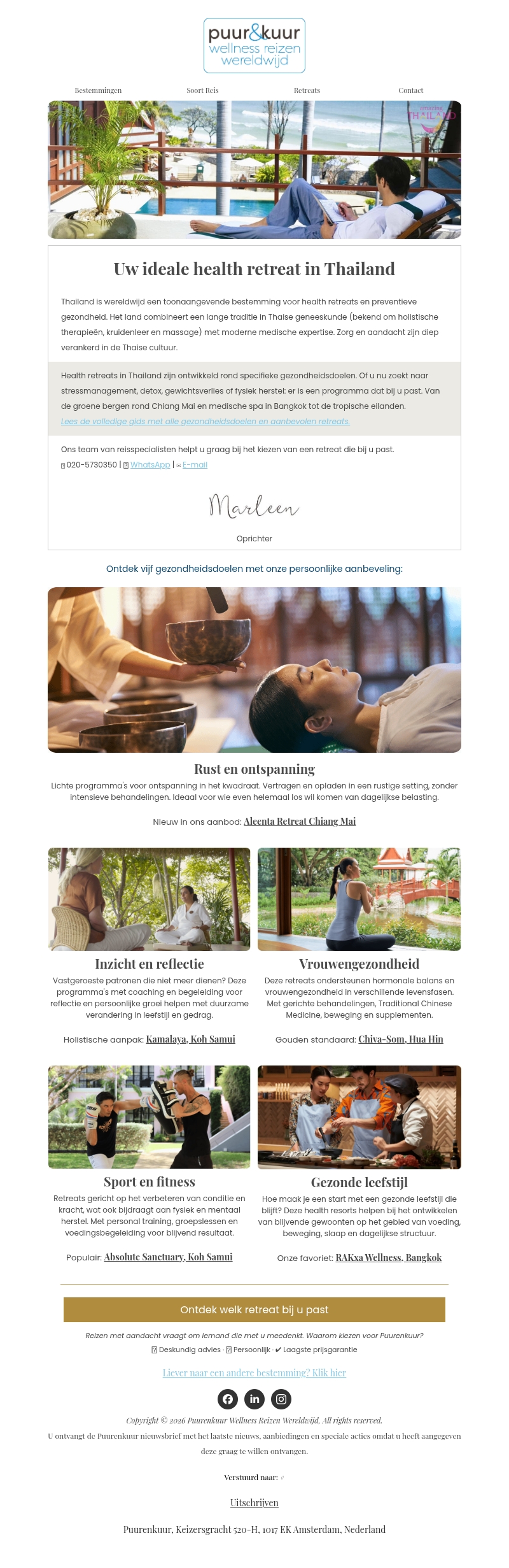 Thailand health retreats: vind wat bij u past | Onze persoonlijke gids Thailand health retreats: vind wat bij u past | Onze persoonlijke gids