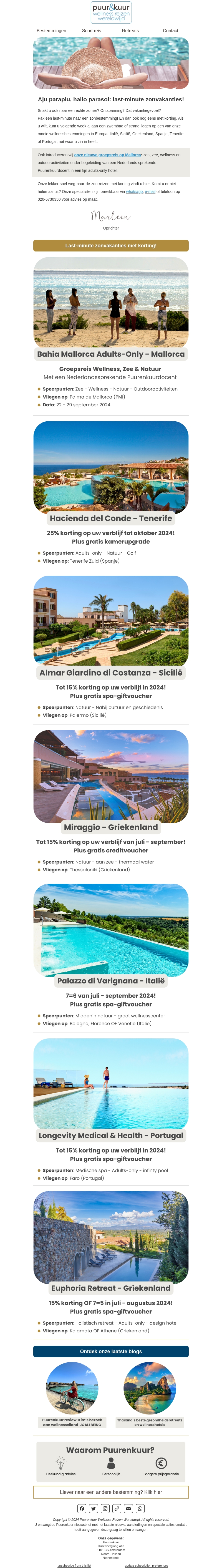 Last-minute zonvakanties met korting Last-minute zonvakanties met korting