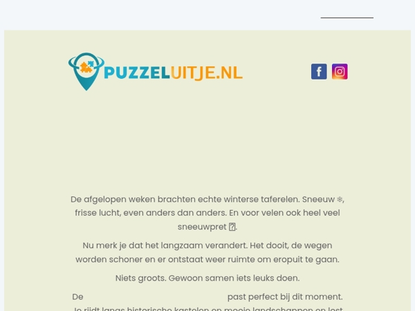 Na de winterpret ⛄: tijd voor een nieuw uitje!