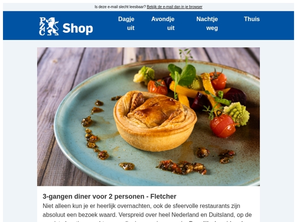 Geniet van de lekkerste gerechten tijdens een 3-gangen diner