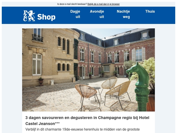 Overnacht temidden van de Champagne wijgaarden