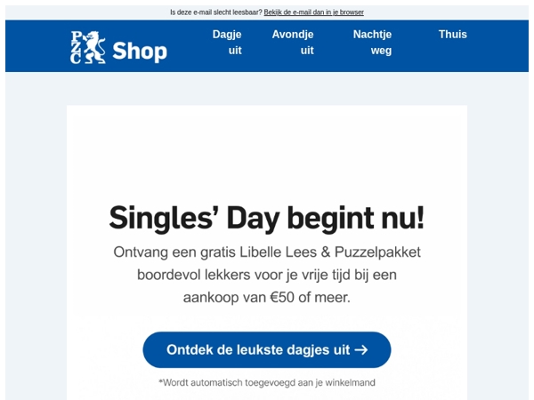 Alleen vandaag! Singles' Day