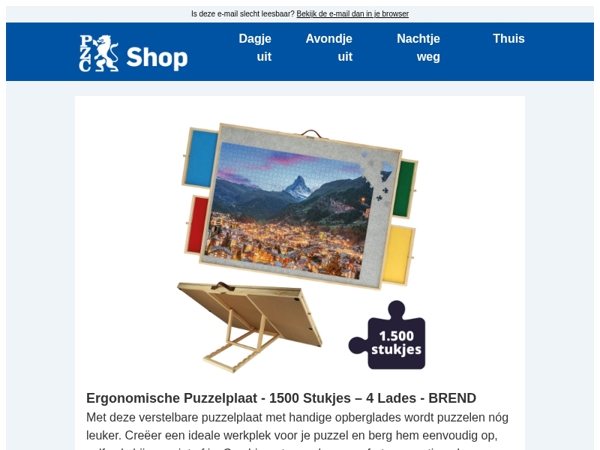 Leg voortaan comfortabel puzzels zonder een stijve nek