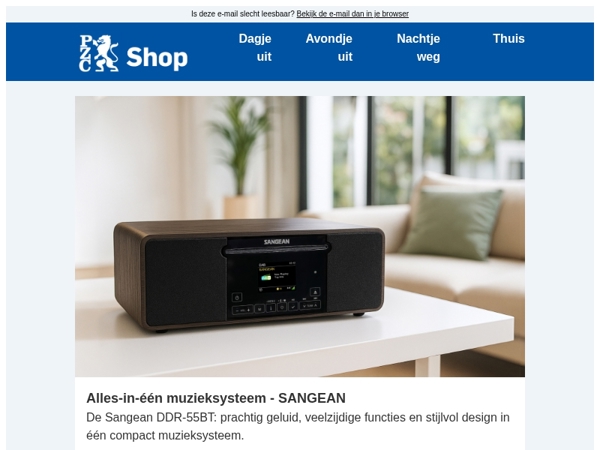 Geniet van prachtig geluid in één compact muzieksysteem