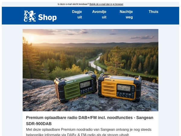 Wees voorbereid op iedere situatie met onze oplaadbare radio's