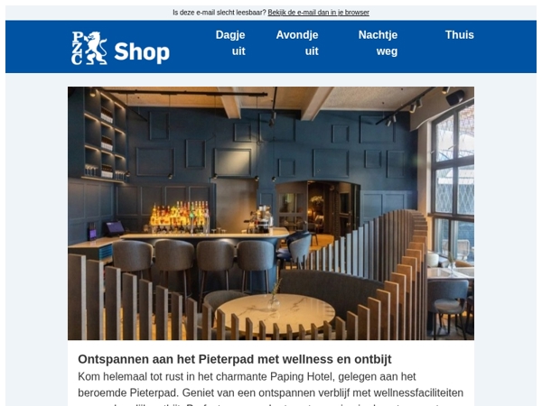 Ontspannen aan het Pieterpad: inclusief wellness en ontbijt