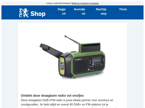 Unieke draagbare radio vol handige snufjes