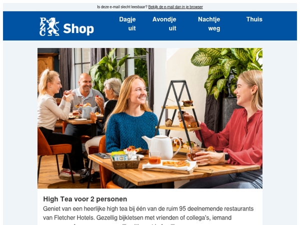 Geniet van een heerlijk high tea
