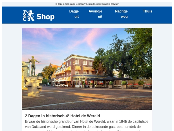 Ervaar de historische grandeur van Hotel de Wereld