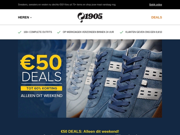 Alleen dit weekend €50 DEALS!