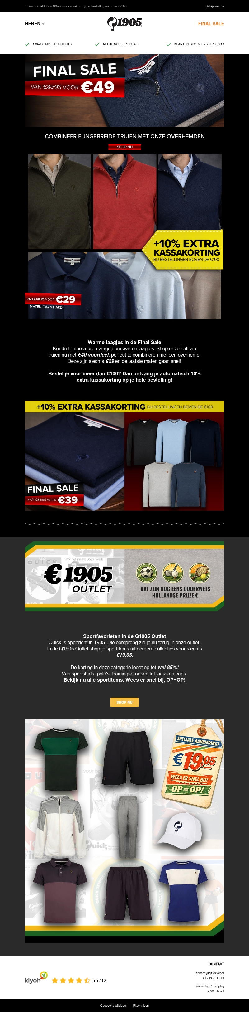 Warme laagjes in de Final Sale! Warme laagjes in de Final Sale!