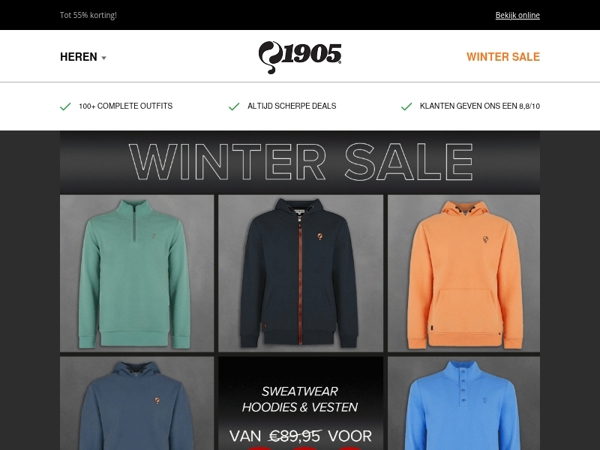 Winter Sale: Sweatwear voor €39