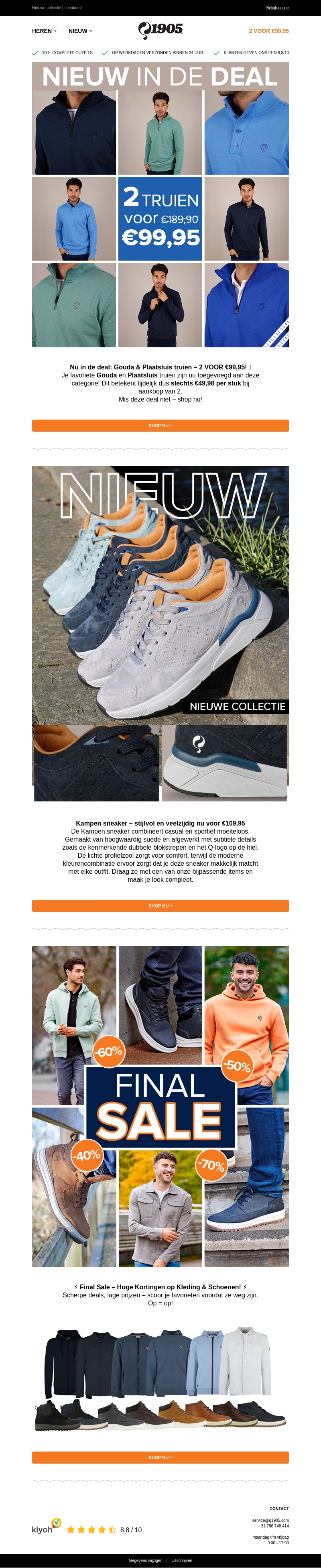 Nu in de deal: sweaters 2 voor €99,95 Nu in de deal: sweaters 2 voor €99,95