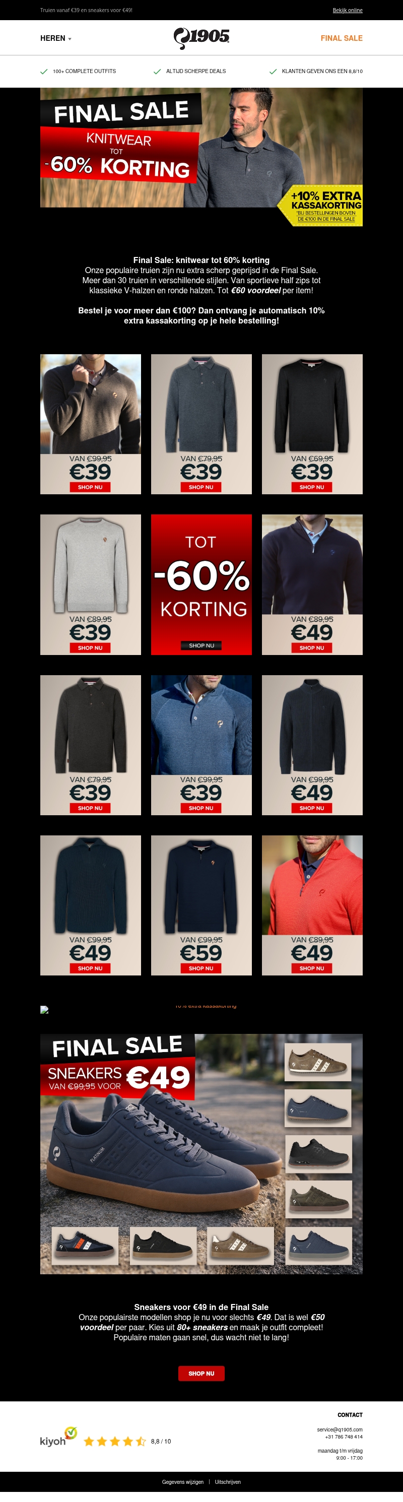 Knitwear tot 60% korting in de Final Sale! Knitwear tot 60% korting in de Final Sale!