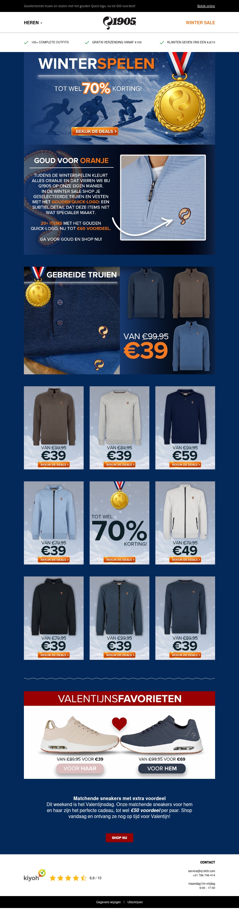Goud voor Oranje, tot 70% korting! Goud voor Oranje, tot 70% korting!