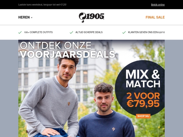 Bestsellers in de deal: 2 items €79,95!