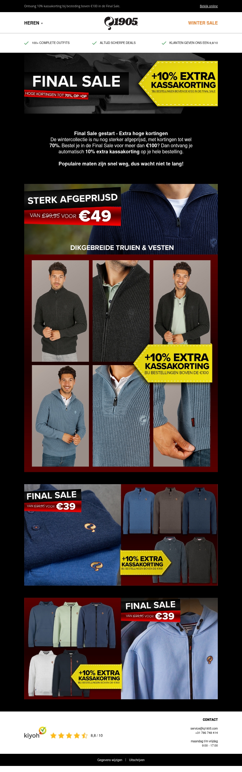 Final Sale gestart: tot 70% korting! Final Sale gestart: tot 70% korting!