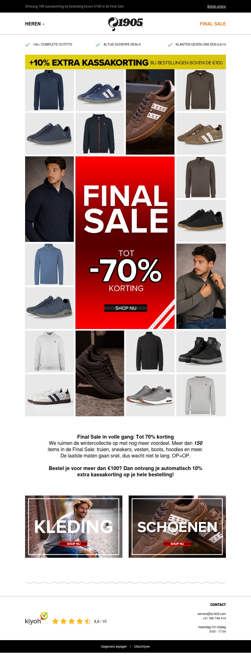 Final Sale in volle gang: tot 70% korting! Final Sale in volle gang: tot 70% korting!
