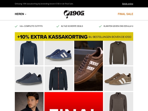 Final Sale in volle gang: tot 70% korting!