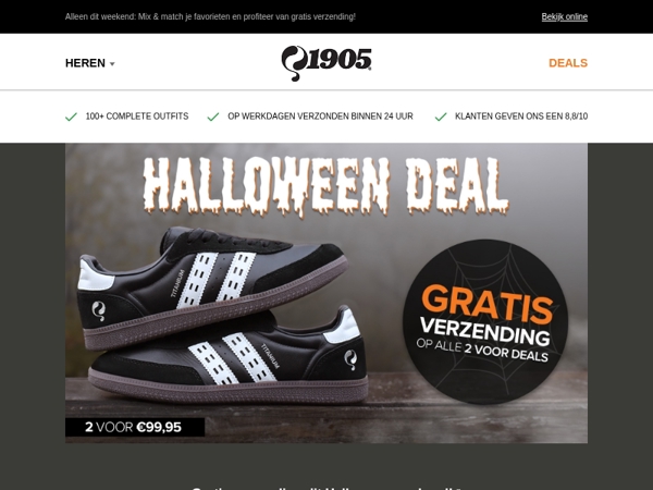 Halloween Deal: Gratis verzending op alle 2-voor deals! 🎃